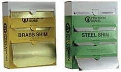 Precision Brand - 4 Piece, 50 Inch Long x 6 Inch Wide x 0.001 to 0.005 Inch Thick, Assortment Roll Shim Stock - Brass, 0.001 to 0.005 Inch Thick - Exact Industrial Supply