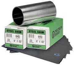 Precision Brand - 5 Ft. Long x 6 Inch Wide x 0.02 Inch Thick, Roll Shim Stock - Stainless Steel - Exact Industrial Supply