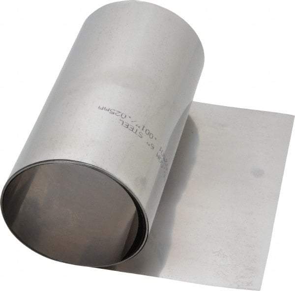 Precision Brand - 15 Ft. Long x 6 Inch Wide x 0.001 Inch Thick, Roll Shim Stock - Steel - Exact Industrial Supply
