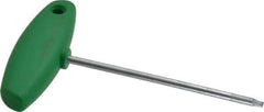 Wiha - T10 Standard Torx Key - Flag-Style, 3.94" Length Under Head, 100mm OAL - Exact Industrial Supply
