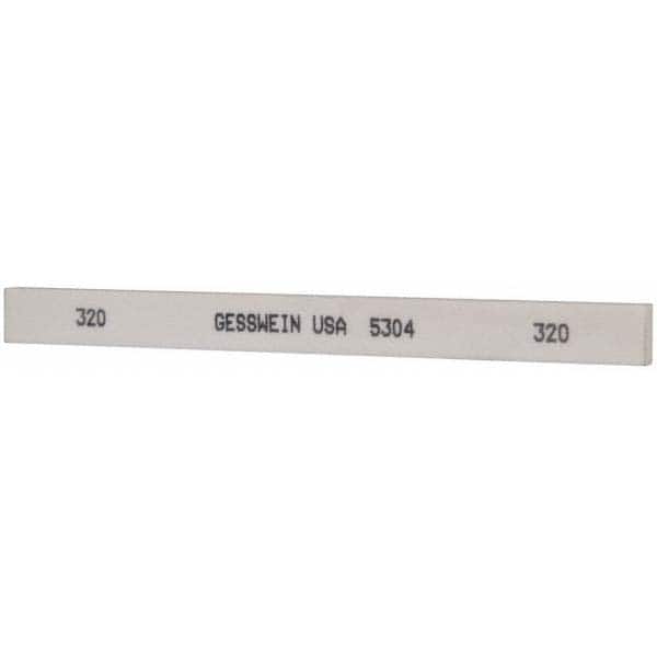 320 Grit Aluminum Oxide Rectangular Polishing Stone Extra Fine Grade, 1/2″ Wide x 6″ Long x 1/4″ Thick, Oil Filled