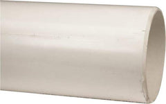 Made in USA - 8" Pipe, 5' Long PVC Unthreaded Plastic Pipe Nipple - 160 Max psi, 7.94" ID x 8-5/8" OD, Schedule 40, White - Exact Industrial Supply