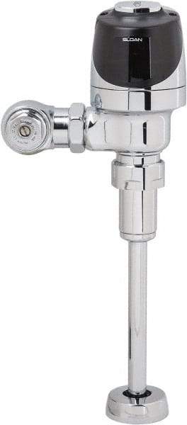 Sloan Valve Co. - 3/4" Spud Coupling, 3/4" Pipe, Urinal Automatic Flush Valve - Handle Opening, 1 Gal per Flush, Plastic Cover, Powered by 4 AA Batteries - Exact Industrial Supply
