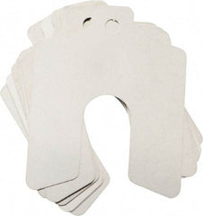 Made in USA - 10 Piece, 2 Inch Long x 2 Inch Wide x 0.015 Inch Thick, Slotted Shim Stock - Stainless Steel, 5/8 Inch Wide Slot - Exact Industrial Supply