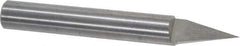 Onsrud - 30° Incl Angle, 1/4" Shank Diam, 2" OAL, 0.005" Cut Diam, Conical Engraving Cutter - 1/2" LOC, 0.005" Tip Diam, 1 Flute, Right Hand Cut, Solid Carbide, Uncoated - Exact Industrial Supply