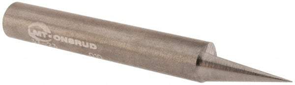 Onsrud - 30° Incl Angle, 1/4" Shank Diam, 2" OAL, 0.01" Cut Diam, Conical Engraving Cutter - 1/2" LOC, 0.01" Tip Diam, 1 Flute, Right Hand Cut, Solid Carbide, Uncoated - Exact Industrial Supply