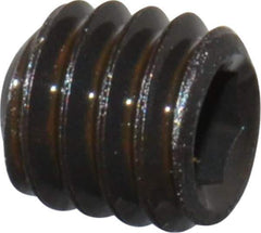 Value Collection - #5-44 UNF, 1/8" OAL, Cup Point Set Screw - Grade 8 Alloy Steel, 1/16" Key - Exact Industrial Supply