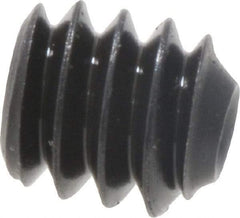 Value Collection - #4-40 UNC, 1/8" OAL, Cup Point Set Screw - Grade 8 Alloy Steel, 0.05" Key - Exact Industrial Supply
