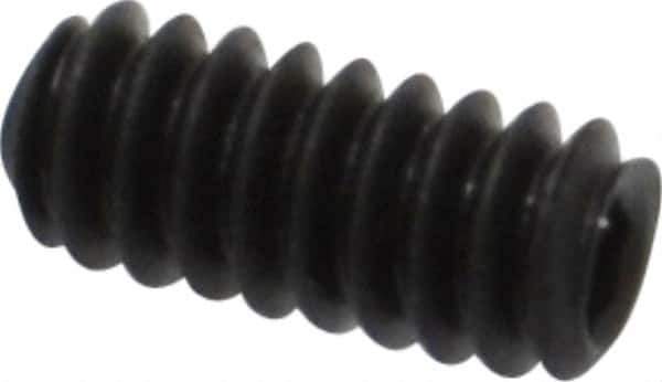Value Collection - #4-40 UNC, 1/4" OAL, Cup Point Set Screw - Grade 8 Alloy Steel, 0.05" Key - Exact Industrial Supply