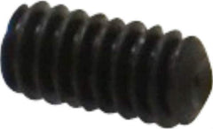 Value Collection - #5-40 UNC, 1/4" OAL, Cup Point Set Screw - Grade 8 Alloy Steel, 1/16" Key - Exact Industrial Supply
