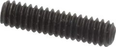 Value Collection - #5-40 UNC, 1/2" OAL, Cup Point Set Screw - Grade 8 Alloy Steel, 1/16" Key - Exact Industrial Supply