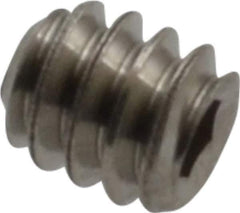 Value Collection - #4-40 UNC, 1/8" OAL, Cup Point Set Screw - Grade 18-8 Stainless Steel, 0.05" Key - Exact Industrial Supply