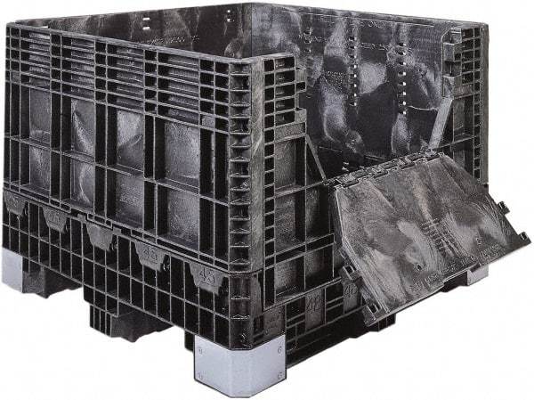 Akro-Mils - 47-5/8" Long x 44-5/8" Wide x 34" High Polyethylene Collapsible Bulk Box Container with 2 Gates - 2,500 Lb. Load Capacity - Exact Industrial Supply