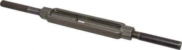 Made in USA - 3,500 Lb Load Limit, 5/8" Thread Diam, 6" Take Up, Steel Stub & Stub Turnbuckle - 7-7/8" Body Length, 7/8" Neck Length, 15" Closed Length - Exact Industrial Supply
