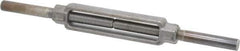 Made in USA - 5,200 Lb Load Limit, 3/4" Thread Diam, 6" Take Up, Steel Stub & Stub Turnbuckle - 8-1/4" Body Length, 1-1/16" Neck Length, 16" Closed Length - Exact Industrial Supply