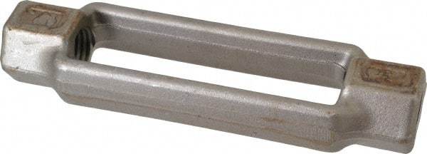 Made in USA - 15,200 Lb Load Limit, 1-1/4" Thread Diam, 6" Take Up, Steel Turnbuckle Body Turnbuckle - 9-1/2" Body Length, 1-3/4" Neck Length, 19" Closed Length - Exact Industrial Supply