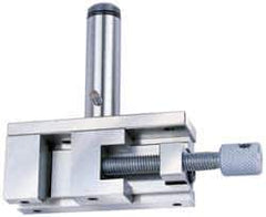 Accupro - 1.962 Jaw Opening Capacity, 42.93mm Jaw Height, Toolmaker's Vise - Flat Jaw, 123mm OAL x 38.1mm OAW x 4.54" OAH - Exact Industrial Supply