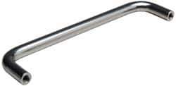 Amatom Electronic Hardware - 3-3/16" Long x 7/8" High, Round Handle - Clear Passivated, Stainless Steel, 3" Center to Center - Exact Industrial Supply