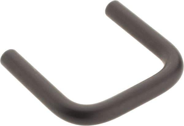 Amatom Electronic Hardware - 1-5/32" Long x 1" High, Round Handle - Black Anodized, Aluminum, 1" Center to Center - Exact Industrial Supply