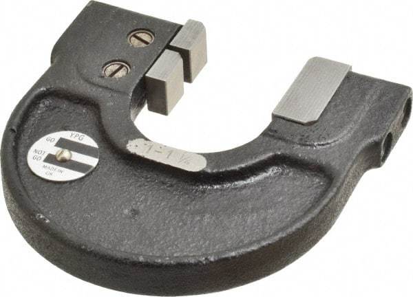 YPG - 1 to 1-1/4 Inch, Cast Iron 3x Frame Snap Gage - 0.0001 Inch Graduation, Hardened Tool Steel Anvil - Exact Industrial Supply