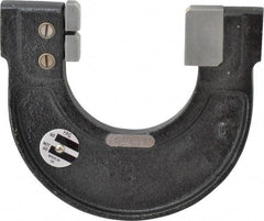 YPG - 1-3/4 to 2 Inch, Cast Iron 5 Frame Snap Gage - 0.001 Inch Graduation, Hardened Tool Steel Anvil - Exact Industrial Supply