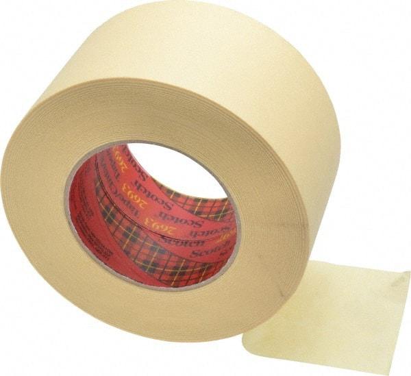 3M - 3" Wide x 60 Yd Long Tan Paper Masking Tape - Series 2693, 7.9 mil Thick, 29 In/Lb Tensile Strength - Exact Industrial Supply
