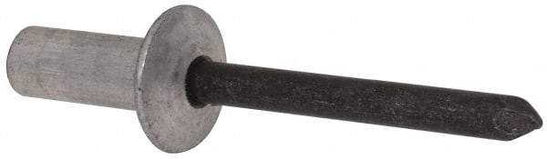 RivetKing - Size 86 Dome Head Aluminum Closed End Sealing Blind Rivet - Steel Mandrel, 1/8" to 1/4" Grip, 1/2" Head Diam, 0.257" to 0.261" Hole Diam, 0.695" Length Under Head, 1/4" Body Diam - Exact Industrial Supply