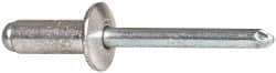 RivetKing - Size 86 Dome Head Aluminum Open End Blind Rivet - Steel Mandrel, 0.251" to 3/8" Grip, 1/2" Head Diam, 0.257" to 0.261" Hole Diam, 5/8" Length Under Head, 1/4" Body Diam - Exact Industrial Supply