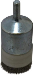 Anderson - 1" Brush Diam, Crimped, Flared End Brush - 1/4" Diam Shank, 10,000 Max RPM - Exact Industrial Supply
