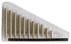 Value Collection - 9 Piece, 0.24 to 0.4 Inch Measurement Range, Bore Gage Anvil Set - For Use with Dial Bore Gages - Exact Industrial Supply