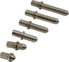 Value Collection - 6 Piece, 1.4 to 2.4 Inch Measurement Range, Bore Gage Anvil Set - For Use with Dial Bore Gages - Exact Industrial Supply