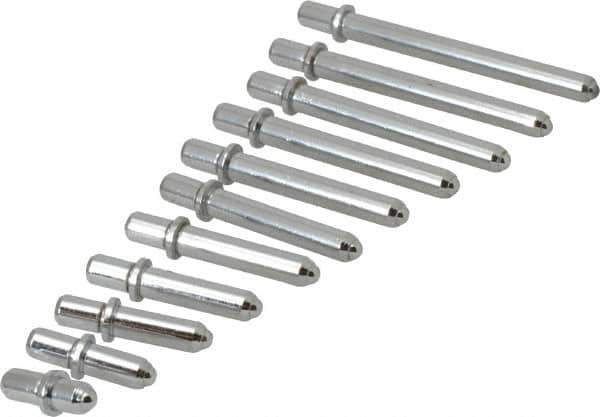 Value Collection - 11 Piece, 2 to 6 Inch Measurement Range, Bore Gage Anvil Set - For Use with Dial Bore Gages - Exact Industrial Supply