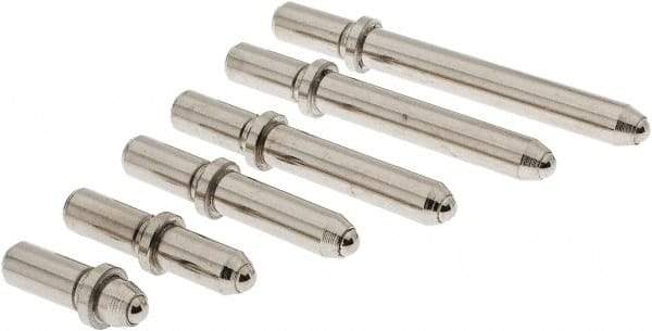 Value Collection - 6 Piece, 6 to 10 Inch Measurement Range, Bore Gage Anvil Set - For Use with Dial Bore Gages - Exact Industrial Supply