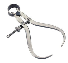 Value Collection - 6 Inch Leg, Spring Joint, Steel, Polished, Outside Caliper - 6 Inch Max Measurement, 150mm Max Measurement, Flat Leg with Quick Nut Adjustment - Exact Industrial Supply