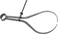 Value Collection - 10 Inch Leg, Spring Joint, Steel, Polished, Outside Caliper - 10 Inch Max Measurement, 250mm Max Measurement, Flat Leg with Quick Nut Adjustment - Exact Industrial Supply