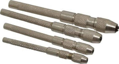 General - 4 Piece 0.187" Pin Vise Set - Comes in Vinyl Pouch - Exact Industrial Supply