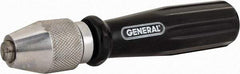 General - 6-7/8" Long, 1/4" Capacity, Pin Vise - 1" Body Diam 0.04" Min Capacity - Exact Industrial Supply