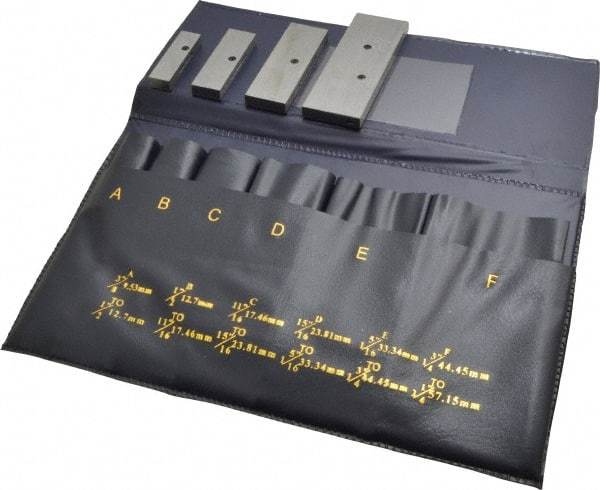 Value Collection - 3/8 to 1-5/16 Inch Adjustable Parallel Set - 3-9/16 Inch Long, 9/32 Inch Thick, 4 Pieces - Exact Industrial Supply