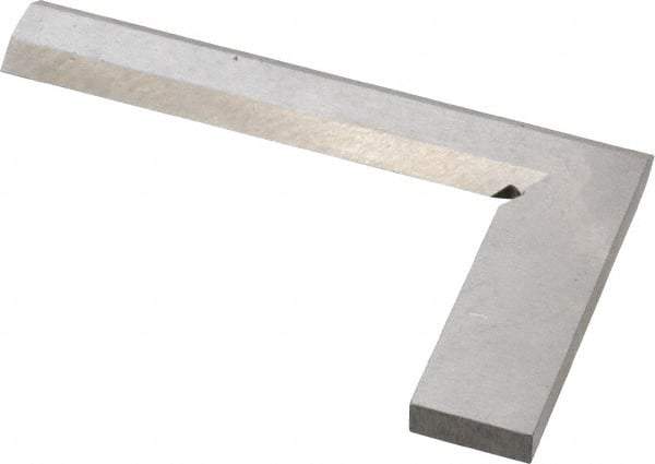 Value Collection - 3-1/8" Blade Length, 2" Base Length Steel Square - 0.0011" Accuracy, Beveled Edge - Exact Industrial Supply
