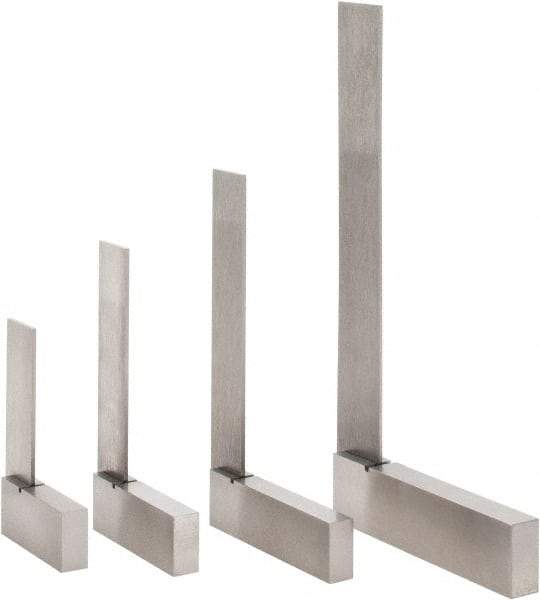 Value Collection - 4 Piece, 2, 2-3/8, 3, 4 Inch Base Length, 2, 3, 4, 6 Inch Blade Length, Square Set - Steel, Includes 4 Pc. Set of 2-6 Inches - Exact Industrial Supply