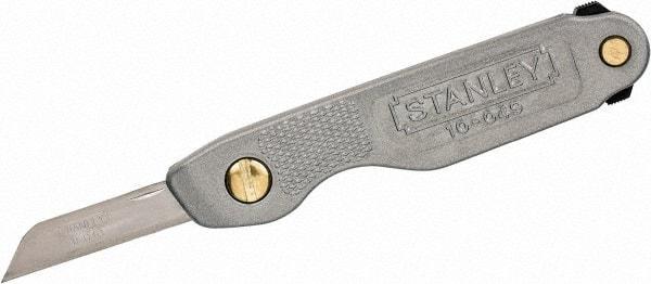 Stanley - 4-1/4" OAL, Straight Pocket Knife - 1 Blade - Exact Industrial Supply