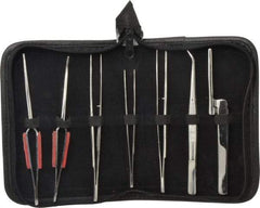 Value Collection - Stainless Steel Tweezer Set - 7 Piece - Exact Industrial Supply