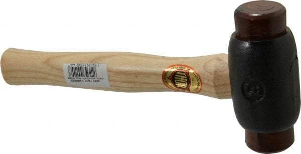 Value Collection - 3 Lb Head 1-3/4" Face Iron Soft Face Hammer - Wood Handle - Exact Industrial Supply