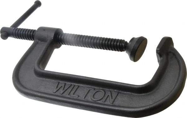 Wilton - Light-Duty 5" Max Opening, 2-1/2" Throat Depth, Ductile Iron Standard C-Clamp - 2,250 Lb Capacity, 0" Min Opening, Standard Throat Depth - Exact Industrial Supply