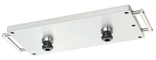 Schunk - Rectangular Steel CNC Clamping Pallet - 199mm Wide x 399mm Long x 20mm Thick - Exact Industrial Supply