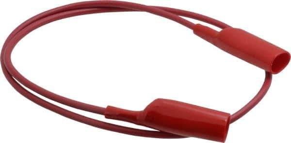 Pomona - Red Electrical Test Equipment Patch Cord - Use with Alligators Test Clips - Exact Industrial Supply