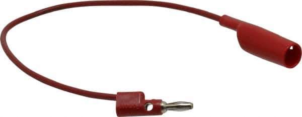 Pomona - Red Electrical Test Equipment Clip - Use with 0.300" Terminal, Banana Plugs - Exact Industrial Supply