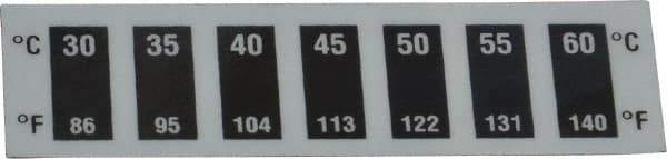 Tempil - 30°C Temp Indicating Label - 7 Ratings - Exact Industrial Supply