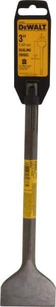 DeWALT - 3" Head Width, 12" OAL, 1" Shank Diam, Scaling Chisel - SDS Max Drive, SDS Max Shank, Steel - Exact Industrial Supply