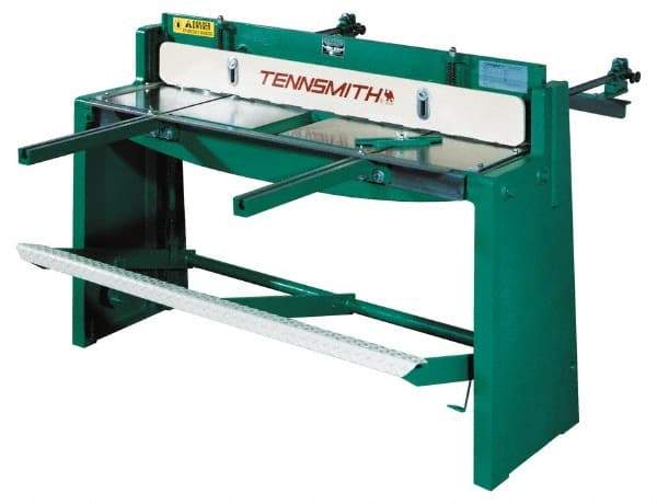 Tennsmith - 52-1/4 Inch Long Blade, Manual Power Floor Shear - 61 Inch Wide x 36 Inch Deep x 42 Inch High, 0.0394 Inch Stainless Steel Capacity, 0.0630 Inch Mild Steel Capacity, 30 Inch Back Gauge Range - Exact Industrial Supply